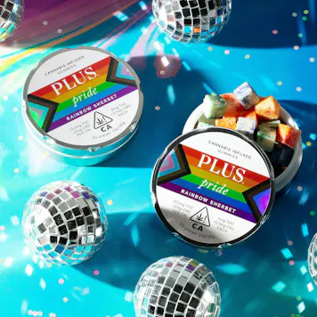 Photo of Pride Limited Edition Rainbow Sherbet Gummies 100mg 20-pack