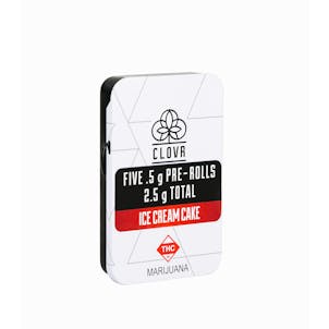 Photo of CLOVR- Pre-rolls- 0.5g 5 Pack Tin- Ice Cream Cake