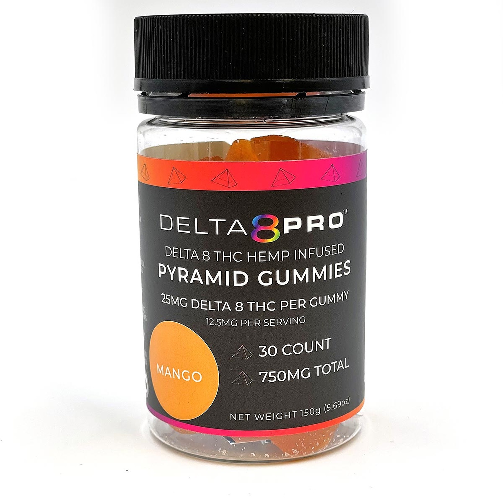 Delta 8 Pro: Delta-8 THC Gummies 25mg - Mango 30 Count | Leafly