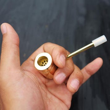 Photo of "Popeye" Pipe - Uniquely Designed Cleanable Brass Pipe from Hawai'i