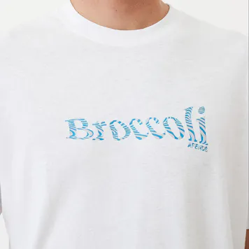 Photo of Afends Unisex Broccoli - Unisex Hemp Retro T-Shirt - White