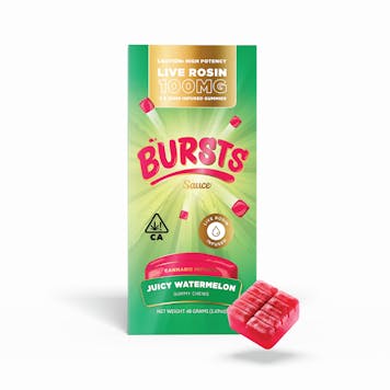 Photo of Sauce Bursts - Juicy Watermelon - 100MG Live Rosin Edibles (CA)