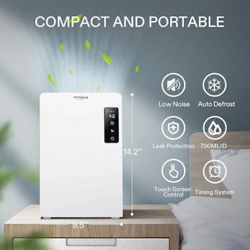 Photo of VIVOSUN Electric Mini Dehumidifier with 2200ml Tank