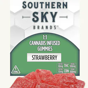 Photo of 1:1 THC:CBN Strawberry Sleep Gummies (100mg THC, 100mg CBN)
