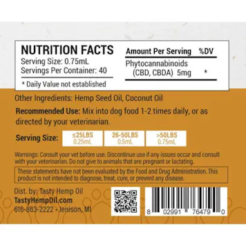 Photo of Tasty Drops 4 Pets: CBD for Dogs (1oz, 200mg)
