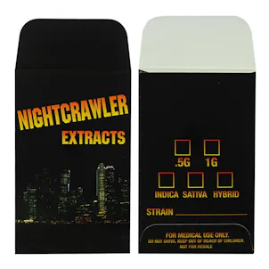 Photo of 25 Nightcrawler Extracts Concentrate Shatter Labels Strain Envelopes #178