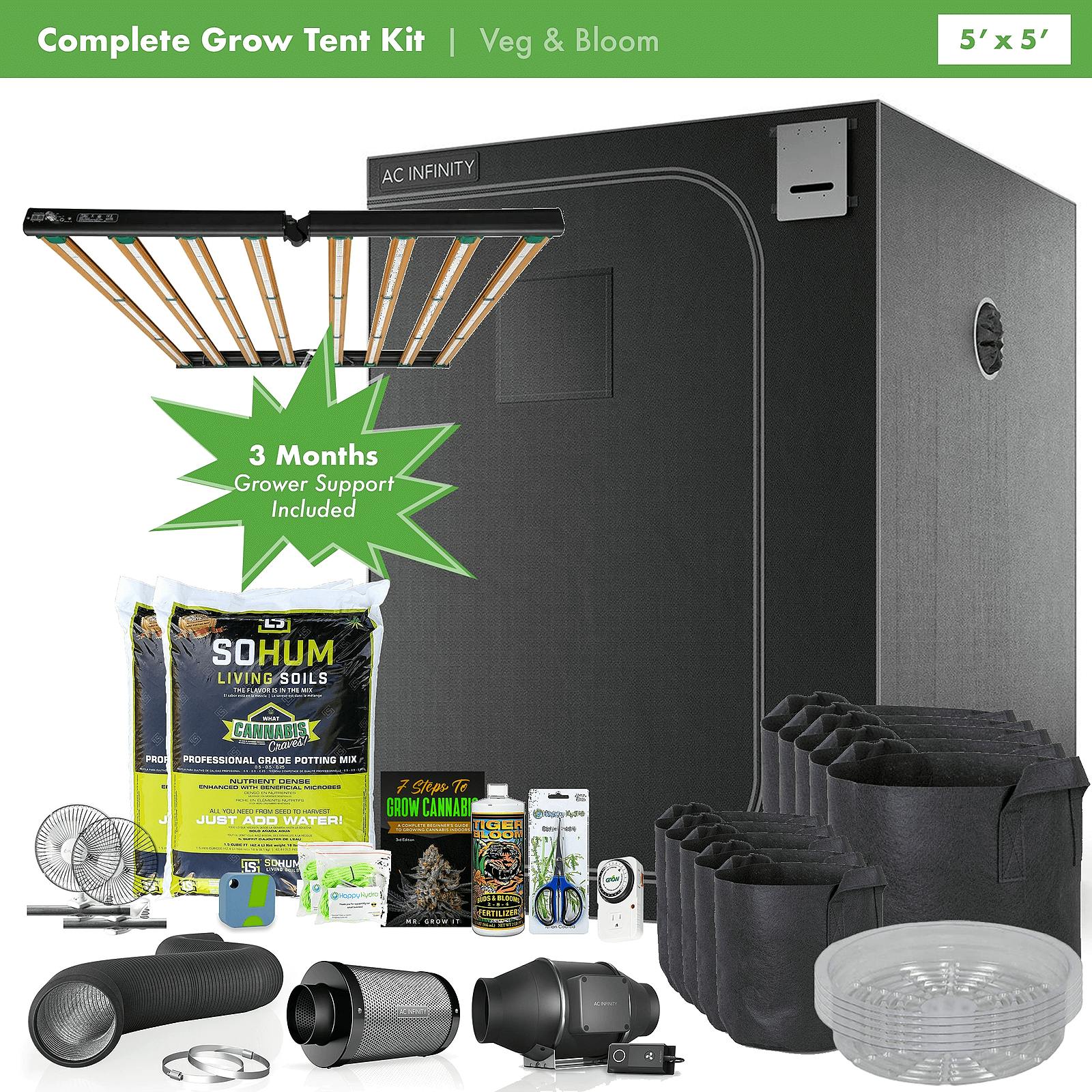 Happy Hydro Beginner Complete Grow Tent Kit Grower's Choice ROIE720