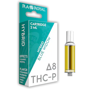 Photo of DELTA-8 + THC-P VAPE CARTRIDGE (2 ML): BLUE WIDOW HYBRID (1800 MG)