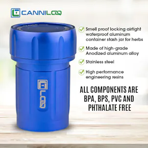 Photo of Premium Smell Proof Aluminum Stash Jar - Blue 120ml, Model T120BL