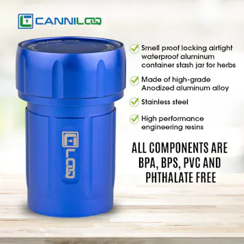 Photo of Premium Smell Proof Aluminum Stash Jar - Blue 120ml, Model T120BL
