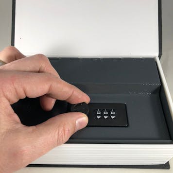 Photo of "Vape Safe" - A lockable dictionary safe for cannabis cartridges