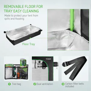 Photo of VIVOSUN 48"x48"x80" Grow Tent Complete Kit with VS4000 LED Grow Light