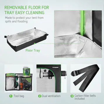Photo of VIVOSUN 48"x48"x80" Grow Tent Complete Kit with VS4000 LED Grow Light