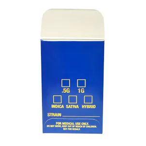 Photo of 50 Blue Gold Oil Wax Extract Coin Envelopes Premium High Gloss Foil Label Version #015