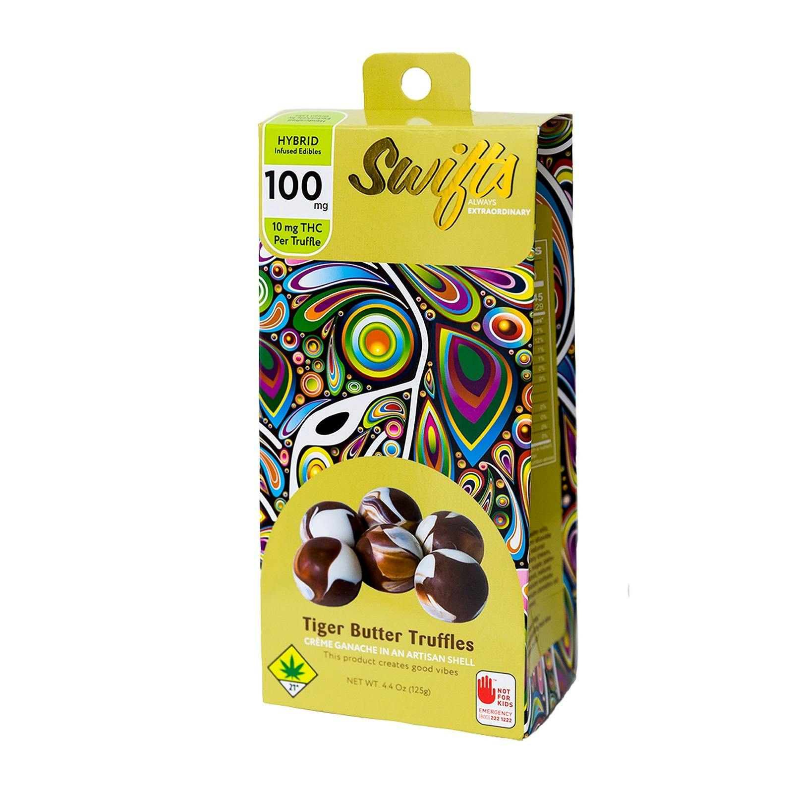 Swifts Edibles Tiger Butter Truffles (Hybrid) 100mg 10pack Leafly