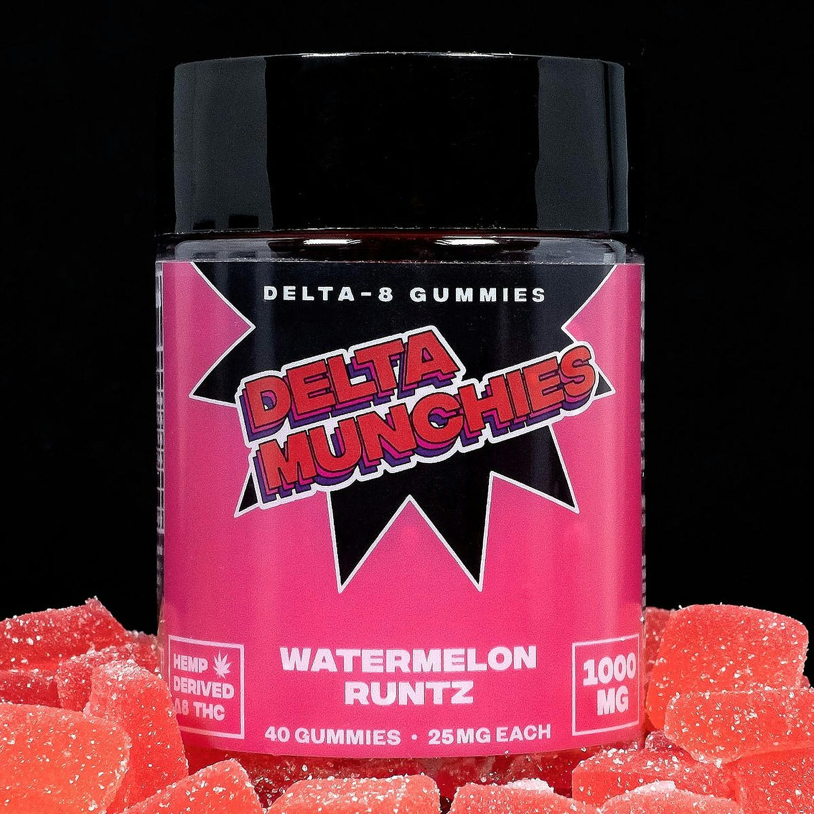Delta Munchies Watermelon Runtz 1000mg Delta 8 THC Gummies Leafly