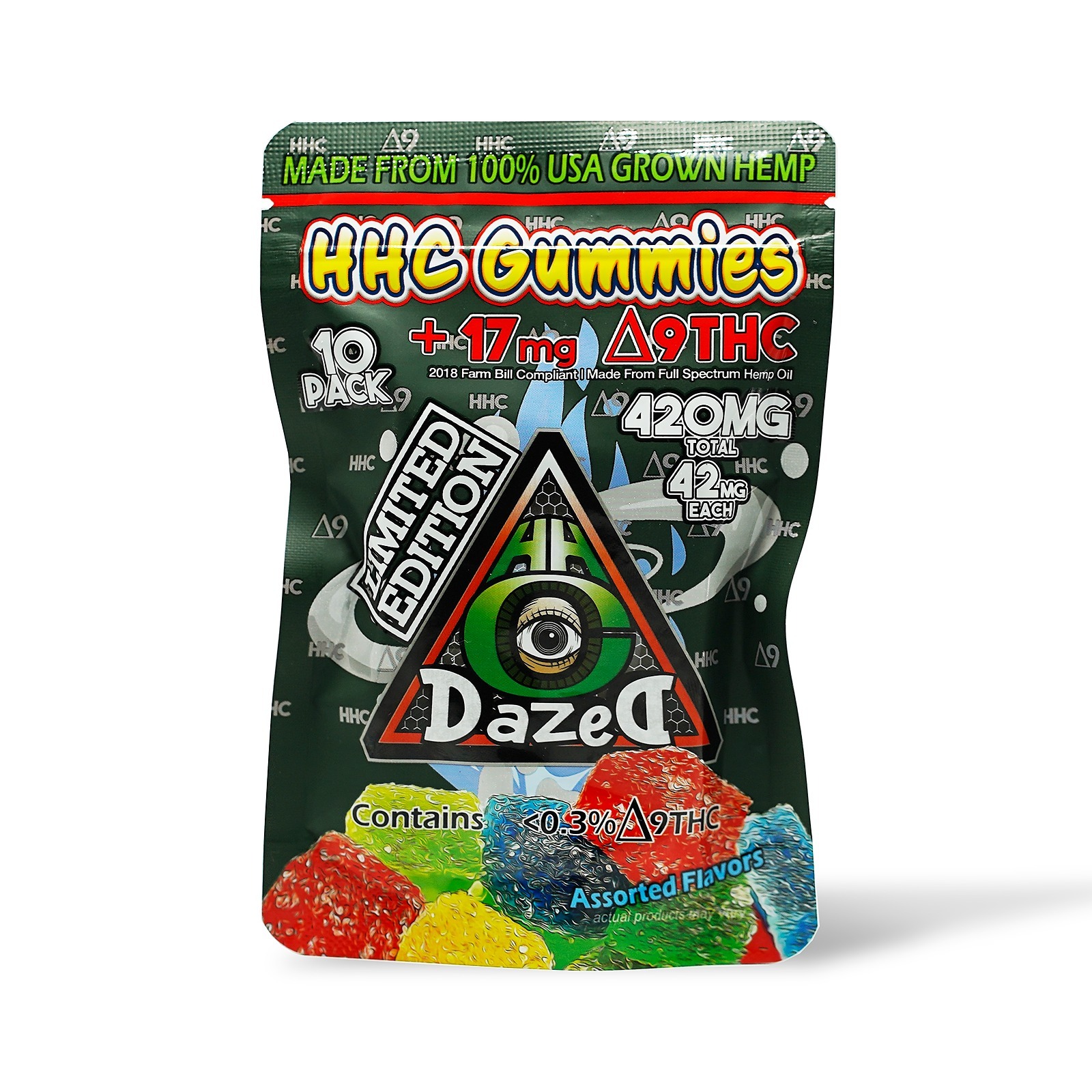 DazeD8: HHC + Delta 9 Gummies — 10 Pack | Leafly