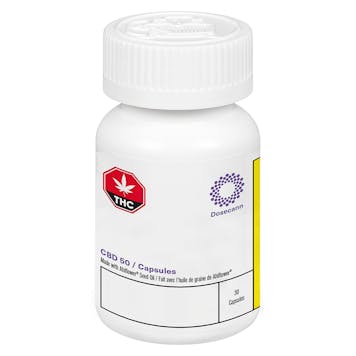Photo of CBD 50 Capsules - Net Weight 15.6 g (30 Capsules)