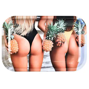 Photo of Pulsar “Pineapple Bums” Metal Rolling Tray (11” x 7”)