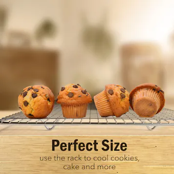 Photo of Jelly Roll Aluminum Cookie Pan Tray with 304 Stainless Steel Cooling& Roasting Wire Rack Set