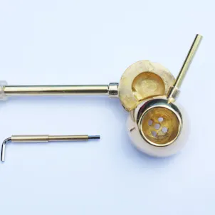 Photo of "Disco" Pipe - Unique Cleanable All Brass Pipe from Hawaii