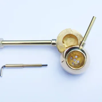 Photo of "Disco" Pipe - Unique Cleanable All Brass Pipe from Hawaii