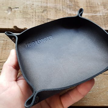 Photo of Trip Longer Leather Rolling Tray // Large