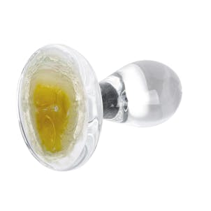 Photo of 1.5 x 2" Dulytek® Glass Stamp for Rosin Wax Collection