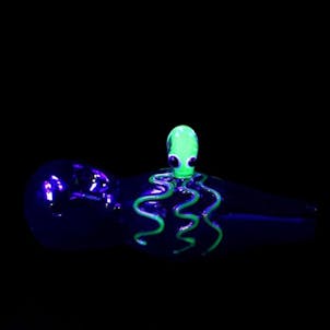 Photo of "Illuminati Glow Critter" Glass Spoon Pipe- Octopus