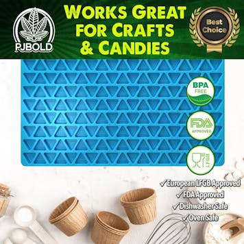 Photo of Triangle THC mold, 3.5mL, 209 Cavity, Half Sheet, Blue