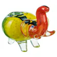 Product image for "Dichro Striped" Rasta Elephant Pipe