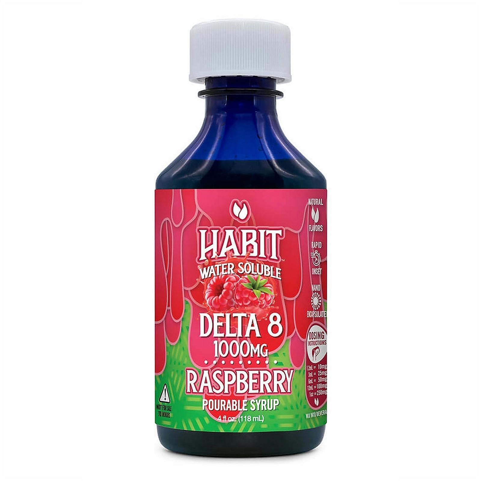Simply Crafted Delta8 THC WaterSoluble Syrup Raspberry 1000mg Δ