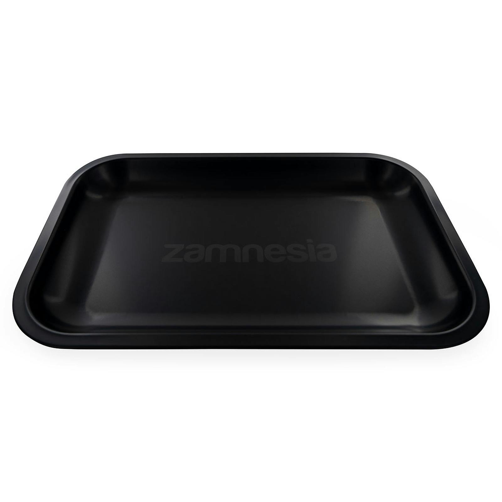 Zamnesia All Black Metal Rolling Tray by Zamnesia Leafly