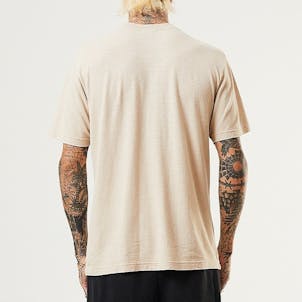 Photo of Afends Mens Classic - THC Essential - Hemp Retro T-Shirt - Bone