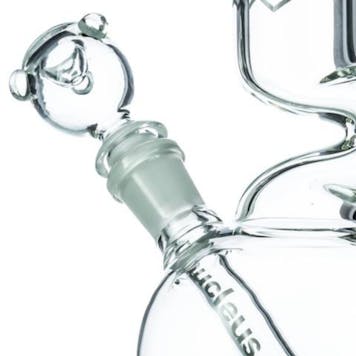 Photo of 8" Clear Glass Bubble Beaker with Angled Neck
