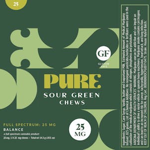 Photo of Pure Chews 25mg Sour Green Apple