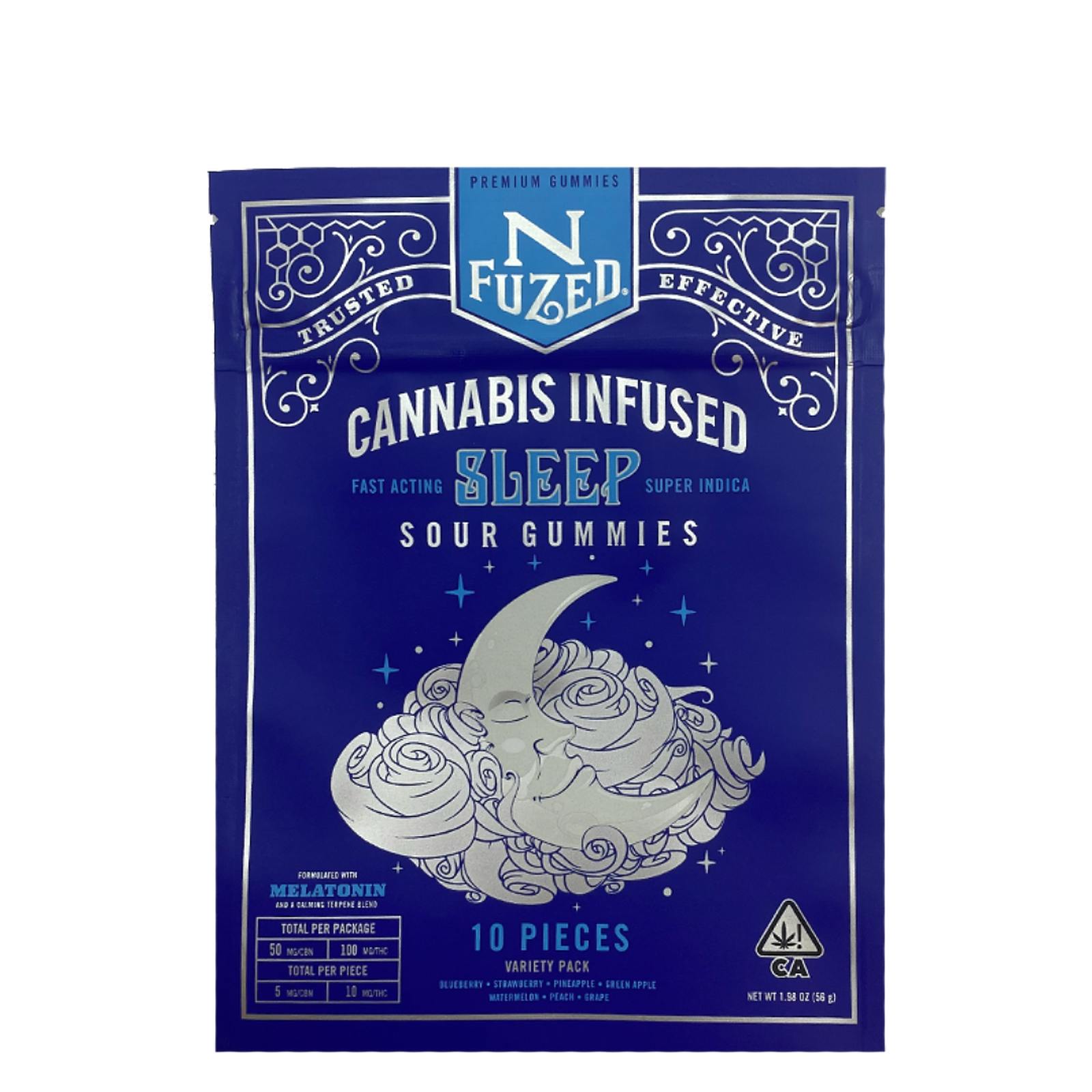 NFuzed NFuzed FastActing Super Indica Sleep Sour Gummy Leafly