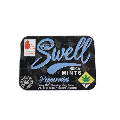 Swell Cannabis: Indica Peppermint Mints 100mg 20-pack | Leafly