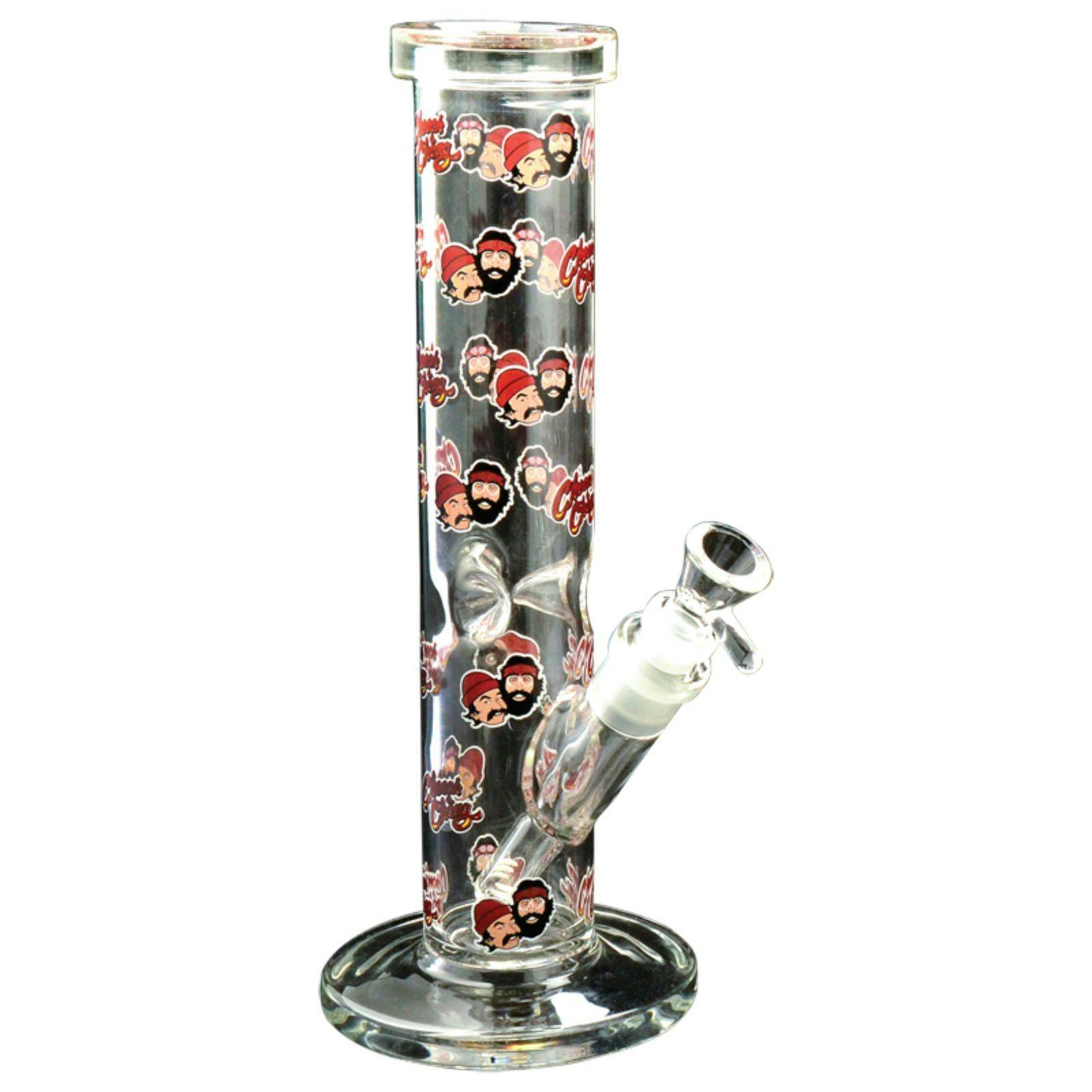 Cheech & Chong Glass 12" Original Stoners Straight Tube Bong Leafly