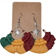 Product image for Cannabis Earrings (Rasta)