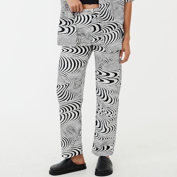 Photo of Afends Womens Broccoli - Hemp Wide Leg Pants - Black