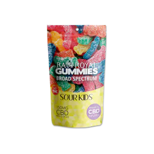 Photo of R.A. Royal Gummies: Broad Spectrum CBD Sour Kid Gummy Pouch (150MG)
