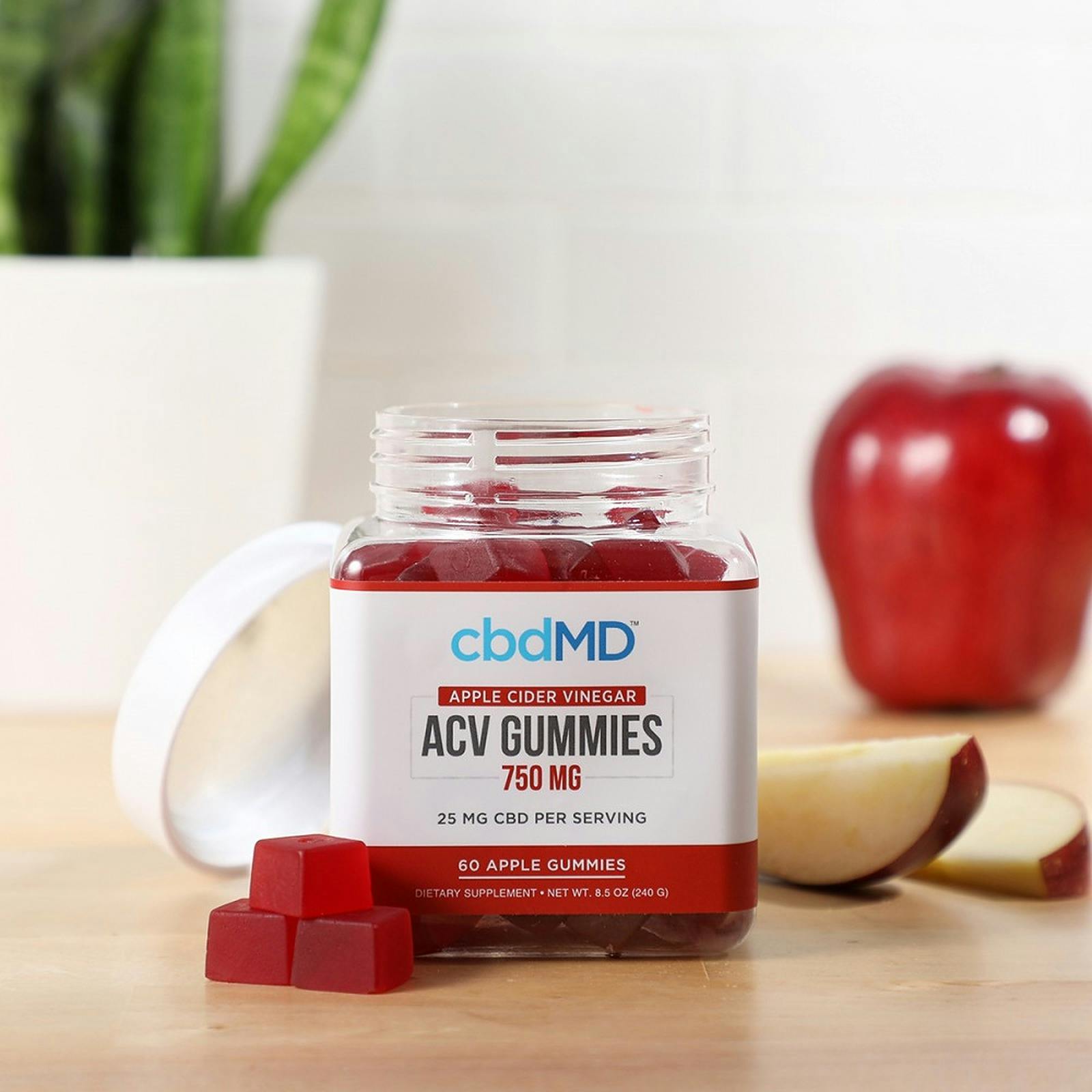 cbdMD Apple Cider Vinegar CBD Gummies 750mg Leafly