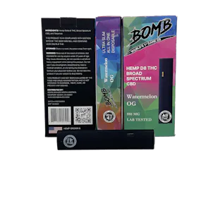 Photo of PROMOTIONAL BOMB Watermelon OG Live Resin Hemp D-8-THC Disposable Vaporizer