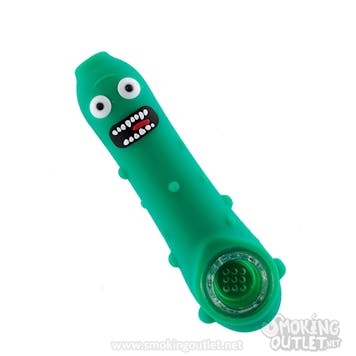 Photo of 4.75" Pickle Rick Silicone Spoon Pipe