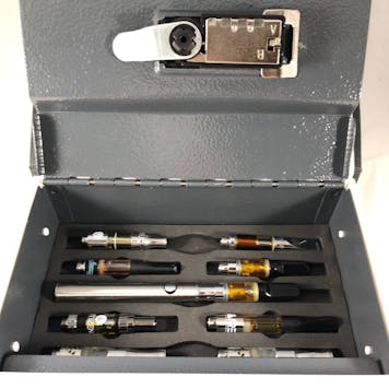 Photo of "Vape Safe" - A lockable dictionary safe for cannabis cartridges