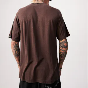 Photo of Afends Mens Classic - THC Essential - Hemp Retro T-Shirt - Coffee