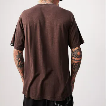 Photo of Afends Mens Classic - THC Essential - Hemp Retro T-Shirt - Coffee