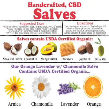 Photo of Mini Orange Lavender with Chamomile 1X CBD Herbal Salve (35mg CBD, 0.25oz)