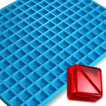 Photo of Square (Divided) Silicone Mold, 4mL, 192 Cavity, Half Sheet, Blue